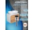 Комплект для ванной Bauedge 4 предмета (тумба подвесная Bau Blackwood 60 + раковина BAU 51x41, с отв. под см-ль + смеситель Cerama Black, выпуск черный) BD2527 5