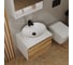 Комплект для ванной Bauedge 4 предмета (тумба подвесная Bau Blackwood 60 + раковина BAU 51x41, с отв. под см-ль + смеситель Cerama Black, выпуск черный) BD2527 11