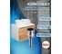 Комплект для ванной Bauedge 4 предмета (тумба подвесная Bau Blackwood 60 + раковина BAU 51x41, с отв. под см-ль + смеситель Hotel Black, выпуск черный) BD2522 5