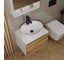Комплект для ванной Bauedge 4 предмета (тумба подвесная Bau Blackwood 60 + раковина BAU 51x41, с отв. под см-ль + смеситель Hotel Black, выпуск черный) BD2522 11