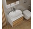 Комплект для ванной Bauedge 4 предмета (Тумба подвесная Bau Blackwood 60 + Раковина BAU 60x42, с отв. под см-ль + Смеситель Hotel Still, выпуск белый) BD2537 11