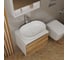 Комплект для ванной Bauedge 4 предмета (тумба подвесная Bau Blackwood 60 + раковина BAU 59x40 + смеситель высокий Hotel Still, нерж. сталь, выпуск белый) BD2495 10