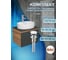 Комплект для ванной Bauedge 4 предмета (Тумба подвесная Bau Blackwood 60 графит + Раковина BAU 51x41, с отв. под см-ль + Смеситель Hotel Still, выпуск белый) BD2685 4