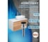 Комплект для ванной Bauedge 4 предмета (Тумба подвесная Bau Blackwood 80 + Раковина BAU 48x34 + Смеситель высокий Hotel Still, нерж. сталь, выпуск черный) BD2550 4