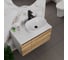 Комплект для ванной Bauedge 4 предмета (Тумба подвесная Bau Blackwood 80 + Раковина BAU 48x34 + Смеситель высокий Hotel Black, черный, выпуск черный) BD2553 10