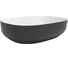 Раковина на столешницу PLUMBERIA SELECTION VELOMA OVAL биколор матовый белый-черный VELOMA OVAL BN 1