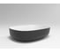 Раковина на столешницу PLUMBERIA SELECTION VELOMA OVAL биколор матовый белый-черный VELOMA OVAL BN 5