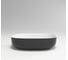Раковина на столешницу PLUMBERIA SELECTION VELOMA OVAL биколор матовый белый-черный VELOMA OVAL BN 2