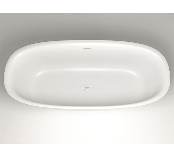 Ванна отдельностоящая с интегрированным переливом Plumberia Selection SETA белая матовая 170BO