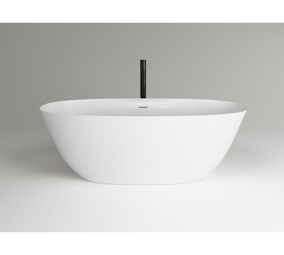 Ванна отдельностоящая с интегрированным переливом Plumberia Selection VELOMA белая матовая 170BO