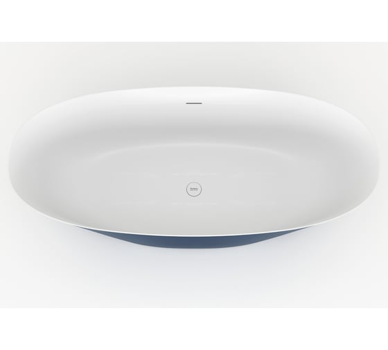Ванна отдельностоящая с интегрированным переливом Plumberia Selection VELOMA биколор белый/блу деним 160BD