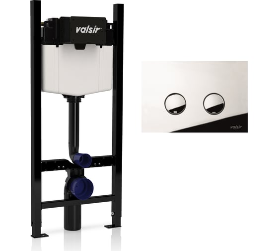 Комплект инсталляции для унитазов Valsir WINNER S BLOCK с клавишей, хром KIT P4 CR VS0853202 1