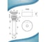 Раковина круглая накладная Bauedge BAU Element D40, с отверстием под смеситель, белая + выпуск клик-клак, черный BH1224 5