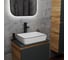 Раковина прямоугольная накладная Bauedge BAU Hotel 48x37, белая, черный кант + выпуск клик-клак, белый BH1121 5