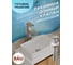 Раковина прямоугольная накладная Bauedge BAU Hotel mini 37x23, белая + выпуск клик-клак, хром BH1083 2