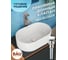 Раковина овальная накладная Bauedge BAU Nimb 56x36, белая + выпуск клик-клак, белый BH1161 2