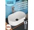 Раковина овальная накладная Bauedge BAU Nimb 56x36, белая + выпуск клик-клак, черный BH1162 2