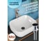 Раковина прямоугольная накладная Bauedge BAU Stil Pro 50x40, белая + выпуск клик-клак, черный BD2424 2