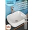 Раковина прямоугольная накладная Bauedge BAU Stil Pro 50x40, белая + выпуск клик-клак, хром BD2418 2