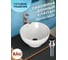 Раковина чаша накладная круглая Bauedge BAU Dream D41, белая + выпуск клик-клак, черный BH1112 2