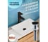 Раковина чаша накладная прямоугольная Bauedge BAU Spectrum mini 47x24, белая + выпуск клик-клак, черный BH1092 2