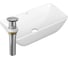 Раковина чаша накладная прямоугольная Bauedge BAU Spectrum mini 47x24, белая + выпуск клик-клак, хром BH1093 1