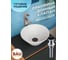 Раковина чаша накладная круглая Bauedge BAU Dream D43, белая + выпуск клик-клак, черный BH1152 2