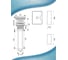 Раковина прямоугольная накладная Bauedge BAU Cerama 48x37, с отверстием под смеситель, белая + выпуск клик-клак, хром BH1240 5