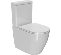 Унитаз компакт напольный безободковый Bauedge Bau Dream PRO, сиденье микролифт NL0005-PRO