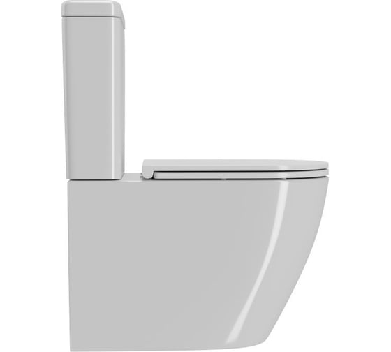 Унитаз компакт напольный безободковый Bauedge Bau Dream PRO, сиденье микролифт NL0005-PRO