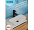 Раковина накладная со смесителем Bauedge BAU Spectrum mini (47x24, белая + смеситель высокий Hotel Black, черный) BH1090 2