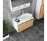 Раковина накладная со смесителем и выпуском Bauedge (Умывальник BAU Triangle 59x39, белый + смеситель для раковины высокий Hotel Still, выпуск клик клак, белый) BH1050 10