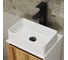 Раковина накладная прямоугольная со смесителем Bauedge BAU Stil Hotel mini (37x23, белая + смеситель высокий Hotel Black, черный) BH1080 5