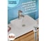 Раковина для ванной накладная прямоугольная Bauedge BAU 48x37, с отв. под смеситель, белая + смеситель Hotel Still и выпуск клик-клак хром BH1241 2