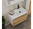 Раковина прямоугольная накладная Bauedge BAU 48x37, с отв. под смеситель, белая + смеситель Dream Black и выпуск клик-клак черный BH1246 6