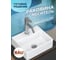 Раковина накладная прямоугольная со смесителем Bauedge BAU Cerama Mini (33x28, с отверстием, белая + смеситель Dream, нержавеющая сталь) BH1253 2