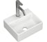 Раковина накладная прямоугольная со смесителем Bauedge BAU Cerama Mini (33x28, с отверстием, белая + смеситель Dream, нержавеющая сталь) BH1253 1