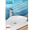Раковина накладная со смесителем Bauedge BAU Triangle (59x39, белая + смеситель для раковины высокий Potato Hotel, хром) BT1005 2