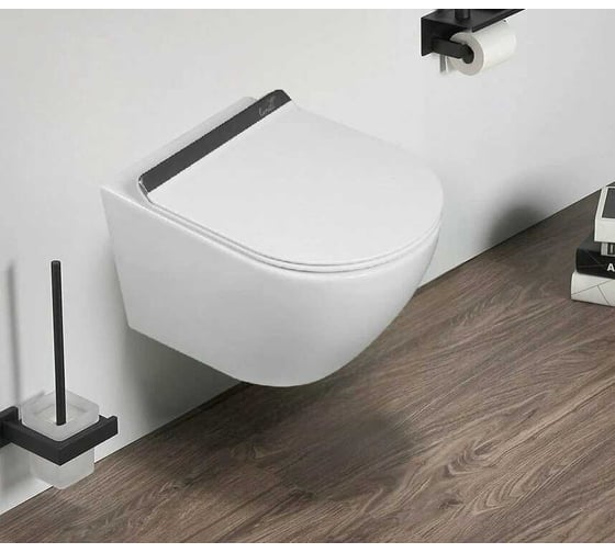 Унитаз подвесной Cerutti SPA SELLA Aria Tornado Plus безободковый, с сиденьем микролифт 9956