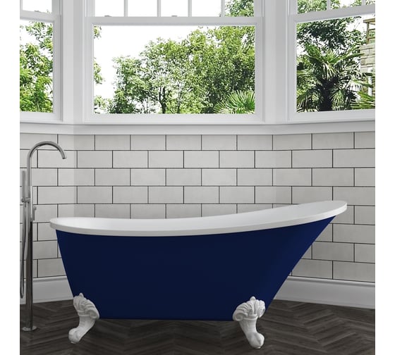 Ванна акриловая отдельно стоящая Teymi Iva 162x69x76 см, синяя матовая T130121 ЦБ-00268808