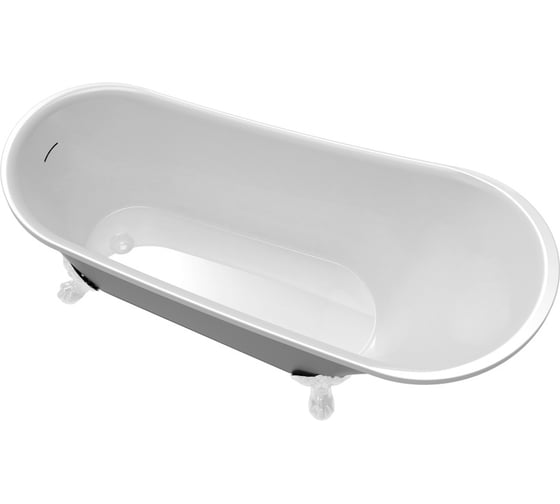 Ванна акриловая отдельно стоящая Teymi Iva 162x69x76 см, серая матовая T130122 ЦБ-00268807