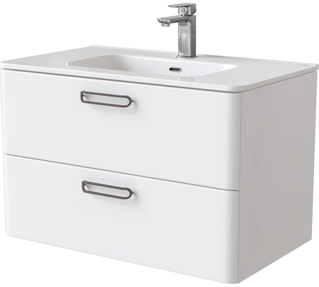 Тумба с умывальником IDDIS Brick подвесная, 80 см, белая BRI80W0i95K