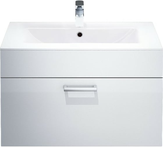 Тумба с плоским умывальником IDDIS Mirro 80 см, подвесная MIR80W2i95K