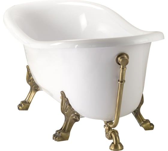 Ванна Veragio GIALETTA 170x81xH74 см, на лапах LEONE STANDART, слив/перелив бронза 26928