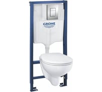 Монтажный элемент GROHE Solido Lecico Bau Ceramic, 5 в 1 с подвесным унитазом , 00000069532