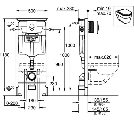 Монтажный элемент GROHE Rapid SL 38750001 00000042129