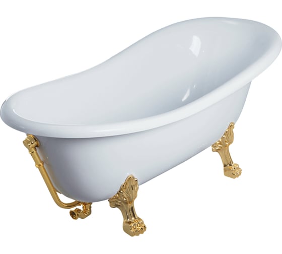 Ванна Veragio Gialetta 170x81x74 см, на лапах Leone standart, слив-перелив, золото 26932