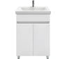 Тумба напольная Sanstar Квадро 50 с раковиной Como 50 (комплект) для ванной комнаты, белая 203.1-1.4.1.ККОМ