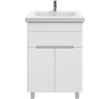 Тумба напольная Sanstar Модена 70 с раковиной Como 70 (комплект) для ванной комнаты, белая 224.1-1.4.1.ККОМ