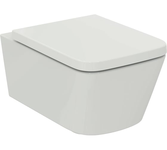 Подвесной унитаз Ideal Standard T368601 BLEND CUBE с технологией смыва AquaBlade, глубокий смыв, с крепежом TT0293963 00072983